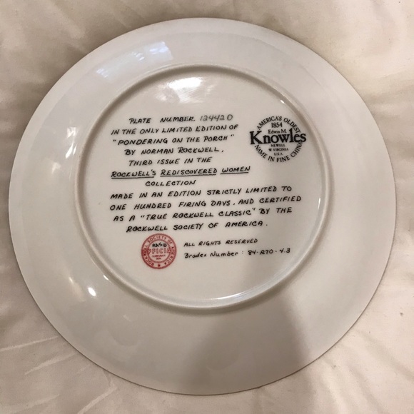 Norman Rockwell Plate - Picture 2 of 7